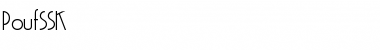 Download PoufSSK Regular Font Title Preview