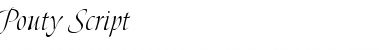 Download Pouty Script Regular Font Title Preview
