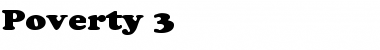 Download Poverty 3 Regular Font Title Preview