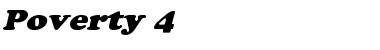 Download Poverty 4 Regular Font Title Preview