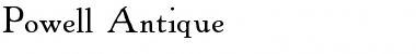 Download Powell Antique Regular Font Title Preview