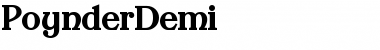 Download PoynderDemi Regular Font Title Preview