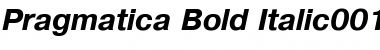 Download Pragmatica Bold Italic Font Title Preview