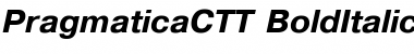Download PragmaticaCTT BoldItalic Font Title Preview
