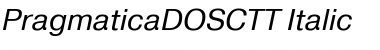 Download PragmaticaDOSCTT Italic Font Title Preview