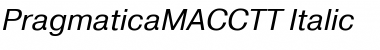 Download PragmaticaMACCTT Italic Font Title Preview