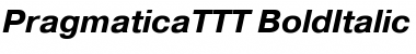 Download PragmaticaTTT BoldItalic Font Title Preview