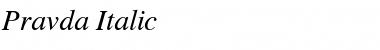 Download Pravda Italic Font Title Preview
