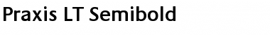 Download Praxis LT Semibold Regular Font Title Preview