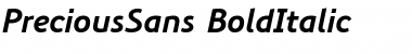 Download PreciousSans Bold Italic Font Title Preview