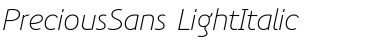 Download PreciousSans Italic Font Title Preview
