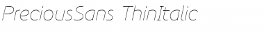 Download PreciousSans Italic Font Title Preview