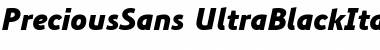 Download PreciousSans Bold Italic Font Title Preview