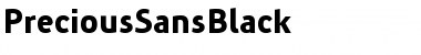 Download PreciousSansBlack Regular Font Title Preview