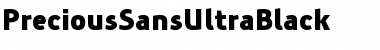 Download PreciousSansUltraBlack Regular Font Title Preview