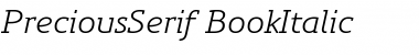 Download PreciousSerif Italic Font Title Preview