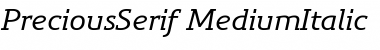 Download PreciousSerif Italic Font Title Preview