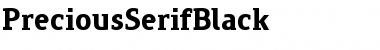 Download PreciousSerifBlack Regular Font Title Preview
