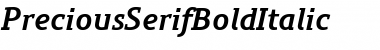 Download PreciousSerifBoldItalic Regular Font Title Preview