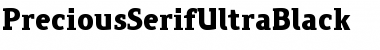 Download PreciousSerifUltraBlack Regular Font Title Preview