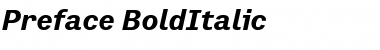 Download Preface BoldItalic Font Title Preview