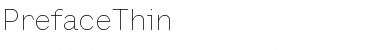 Download PrefaceThin Regular Font Title Preview