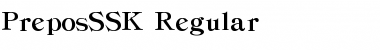 Download PreposSSK Regular Font Title Preview