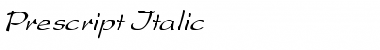 Download Prescript Italic Italic Font Title Preview