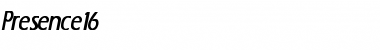 Download Presence 16 Bold Italic Font Title Preview