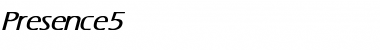 Download Presence 5 Bold Italic Font Title Preview