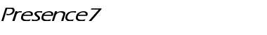 Download Presence 7 Italic Font Title Preview