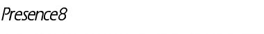 Download Presence 8 Italic Font Title Preview