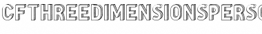Download CF Three Dimensions Personal Regular Font Title Preview