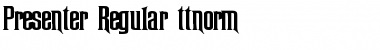 Download Presenter Regular Font Title Preview
