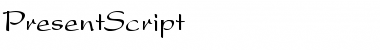 Download PresentScript Regular Font Title Preview