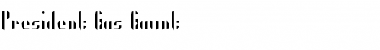 Download President Gas Gaunt Regular Font Title Preview