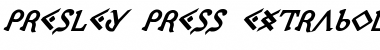 Download Presley Press ExtraBold Ital ExtraBold Ital Font Title Preview