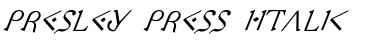 Download Presley Press Italic Italic Font Title Preview