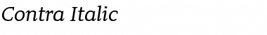 Download Contra Italic Font Title Preview