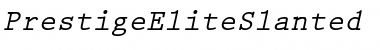 Download PrestigeEliteSlanted BoldItalic Font Title Preview