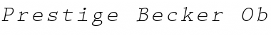 Download Prestige Becker Oblique Font Title Preview