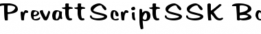 Download PrevattScriptSSK Bold Font Title Preview