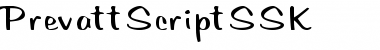 Download PrevattScriptSSK Regular Font Title Preview