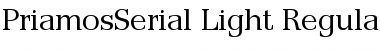 Download PriamosSerial-Light Regular Font Title Preview