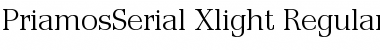 Download PriamosSerial-Xlight Regular Font Title Preview