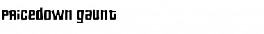 Download Pricedown Gaunt Regular Font Title Preview