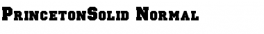 Download PrincetonSolid Normal Font Title Preview