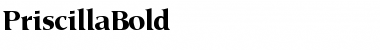 Download PriscillaBold Regular Font Title Preview