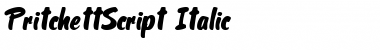 Download PritchettScript Italic Font Title Preview