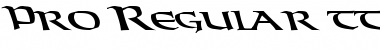 Download Pro Regular Font Title Preview